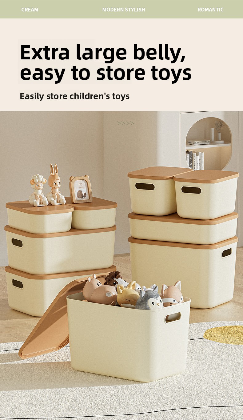 Storage Box With Lid For Home Organization And Desktop Storage_voghion.com