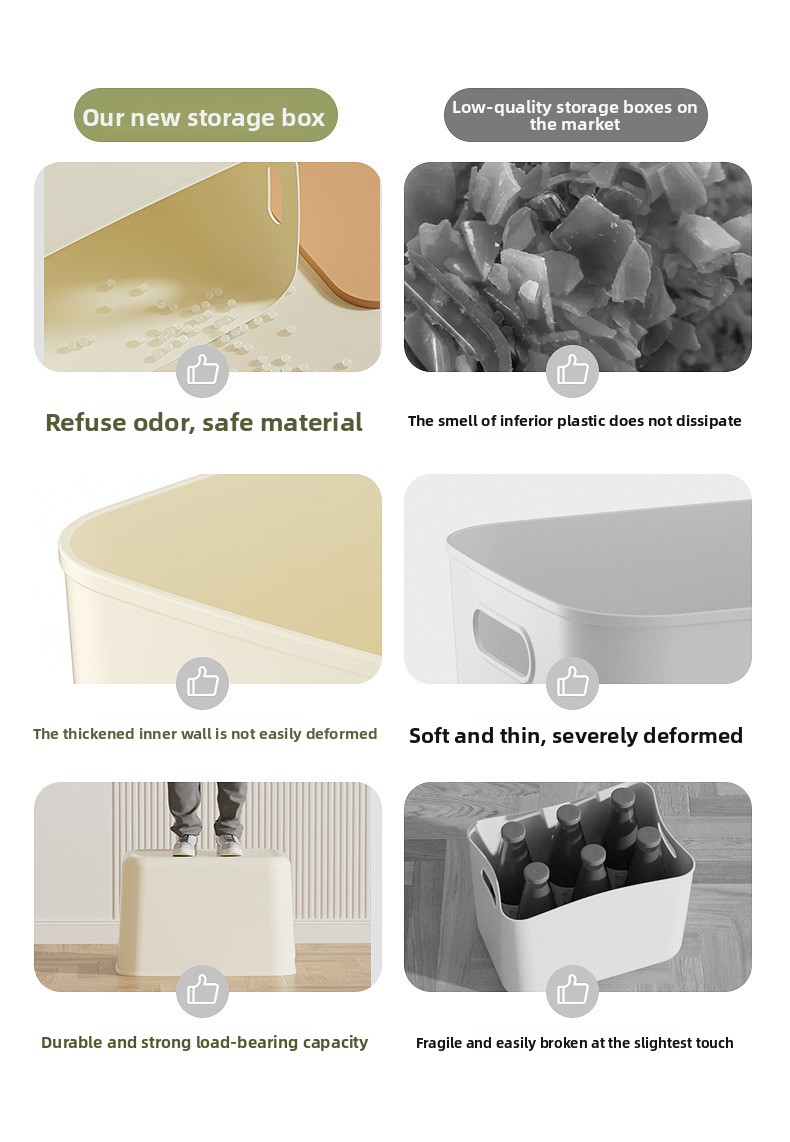 Storage Box With Lid For Home Organization And Desktop Storage_voghion.com