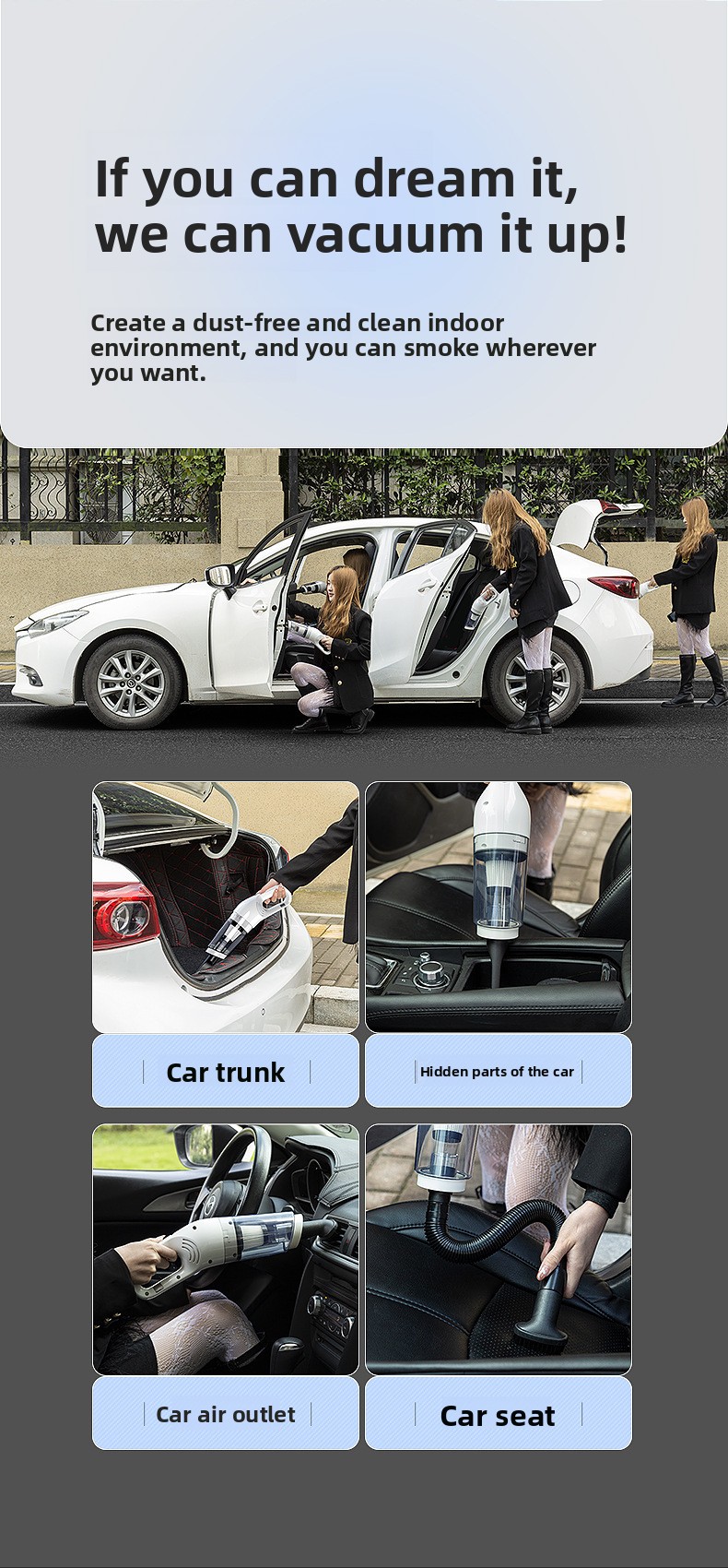 Draadloze handstofzuiger voor auto en huis voor dierenharen_voghion.com