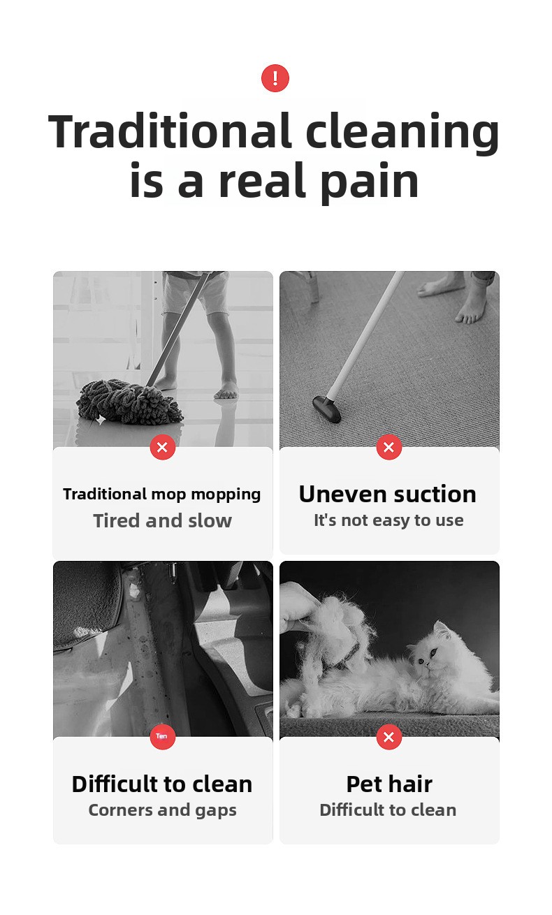 Draadloze handstofzuiger voor auto en huis voor dierenharen_voghion.com