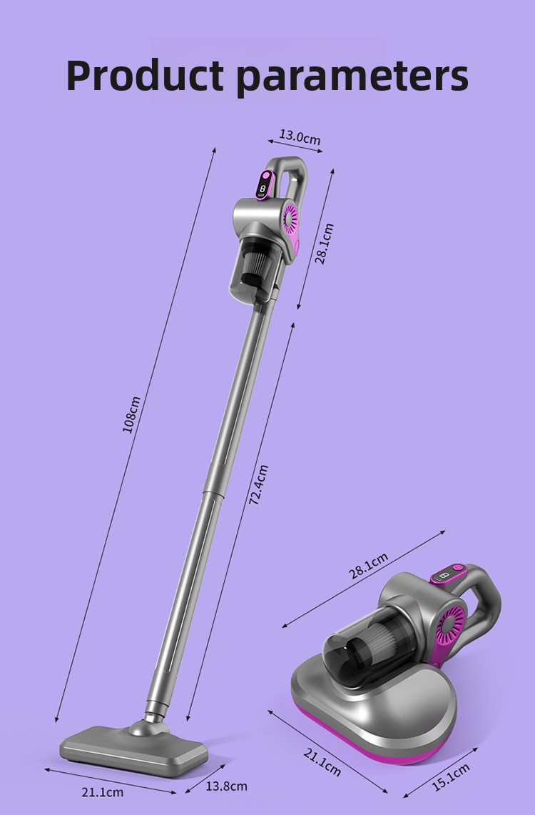 Powerful Handheld Vacuum Cleaner Wireless 4-in-1 Mite Remover_voghion.com