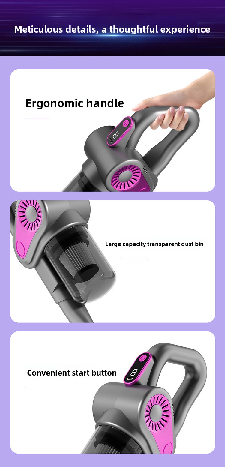 Powerful Handheld Vacuum Cleaner Wireless 4-in-1 Mite Remover_voghion.com
