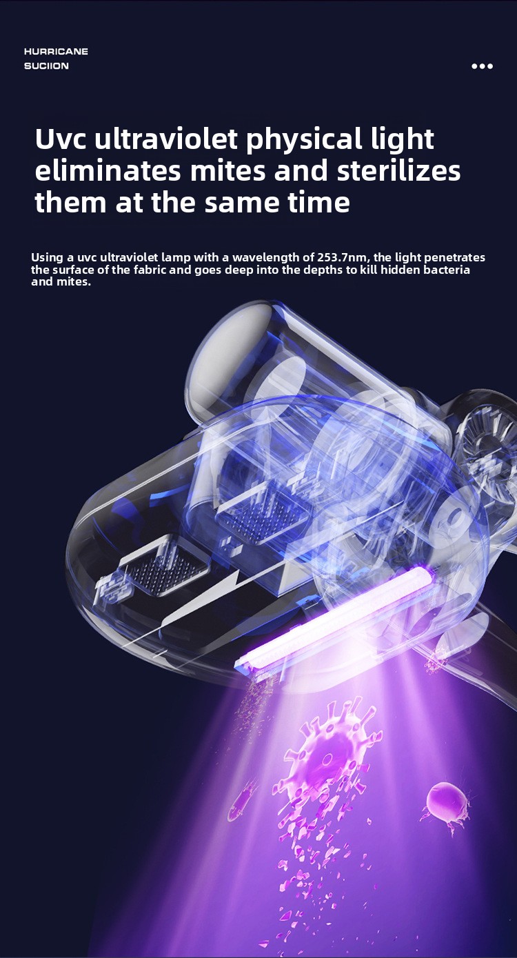 Powerful Handheld Vacuum Cleaner Wireless 4-in-1 Mite Remover_voghion.com
