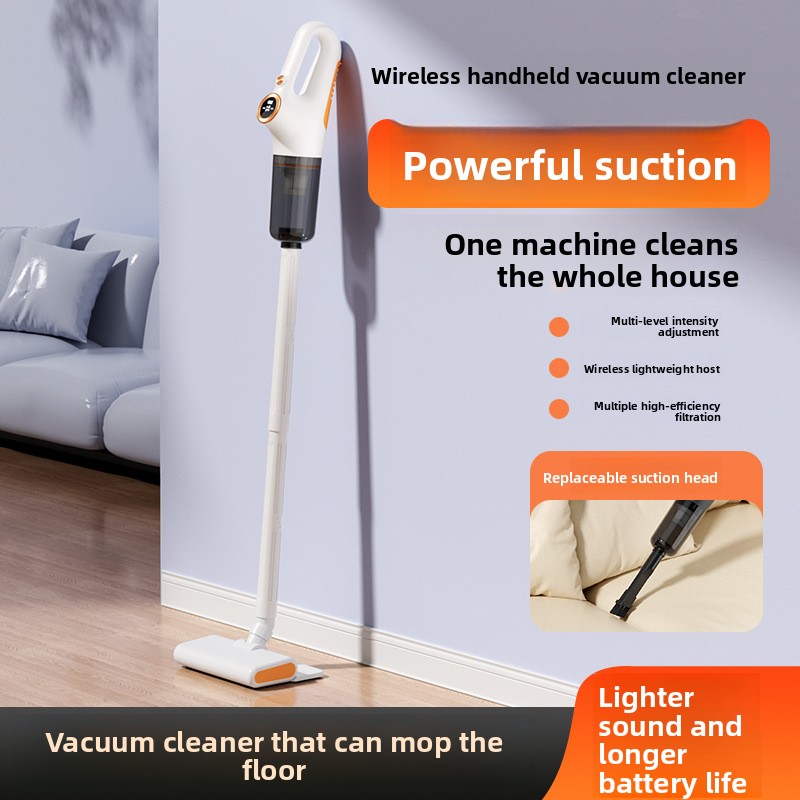 Aspirapolvere wireless integrato multifunzionale con aspirazione e trascinamento, grande aspirazione, piccolo portatile per uso domestico, per pavimenti e divani, Cathair, applicazione multi-scena_voghion.com