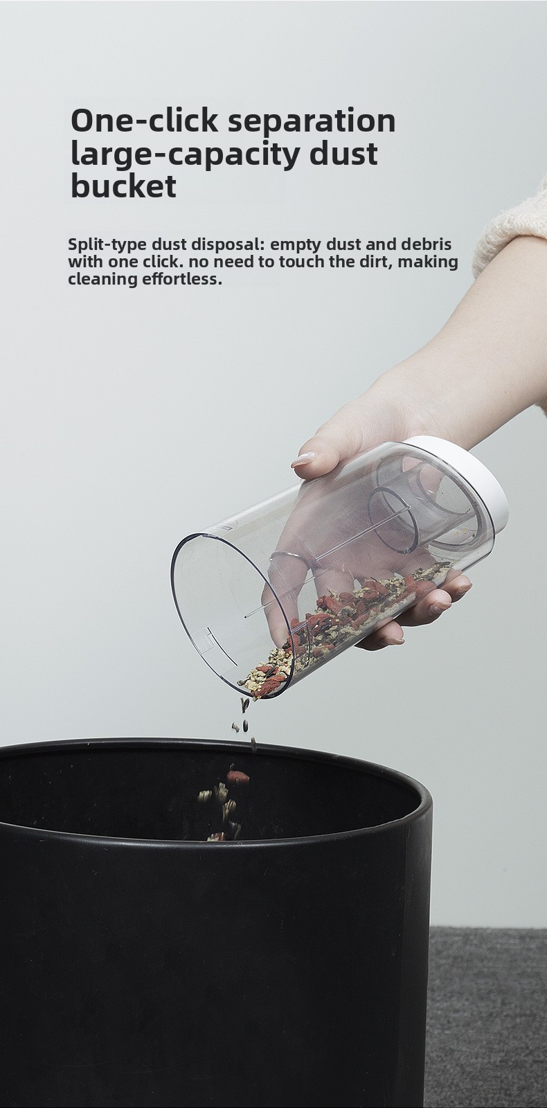 Draadloze handstofzuiger voor auto en huis voor dierenharen_voghion.com