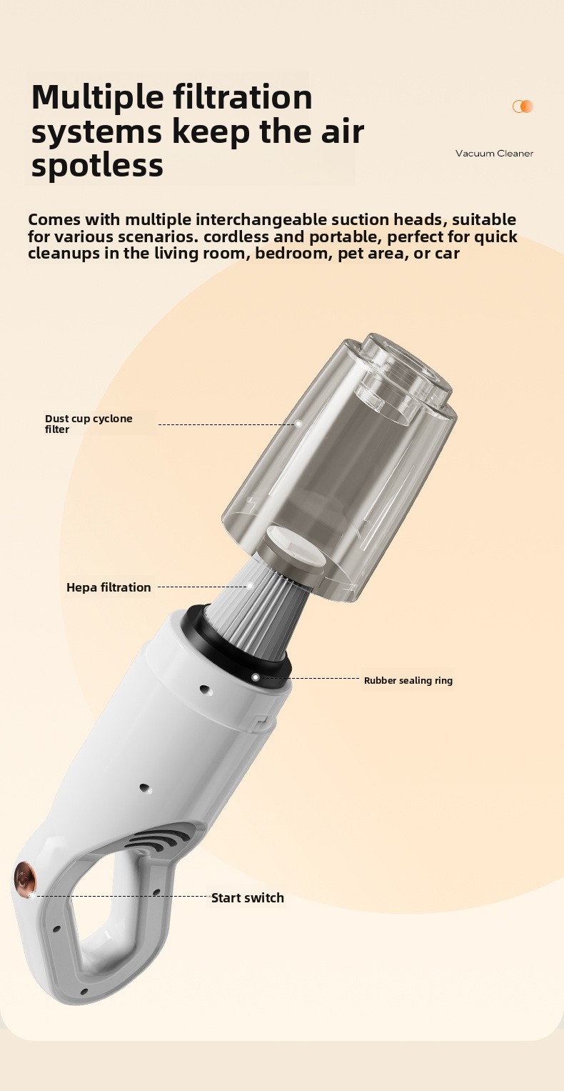 Nuovo aspirapolvere portatile senza fili portatile grande aspirazione multifunzionale per uso domestico piccolo integrato senza fili ricaricabile_voghion.com