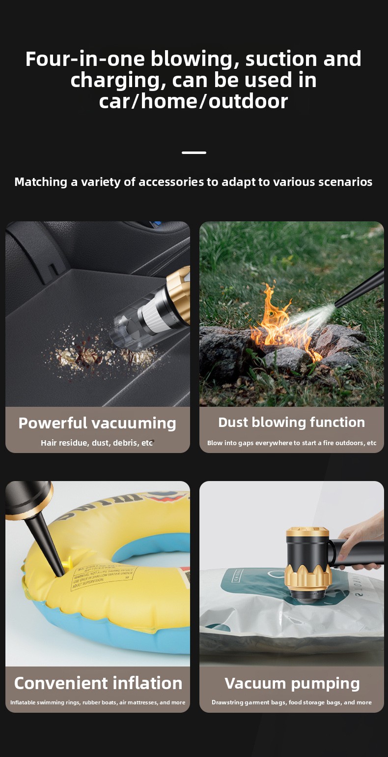 Car And Home Vacuum Cleaner With Powerful Suction And Blower_voghion.com