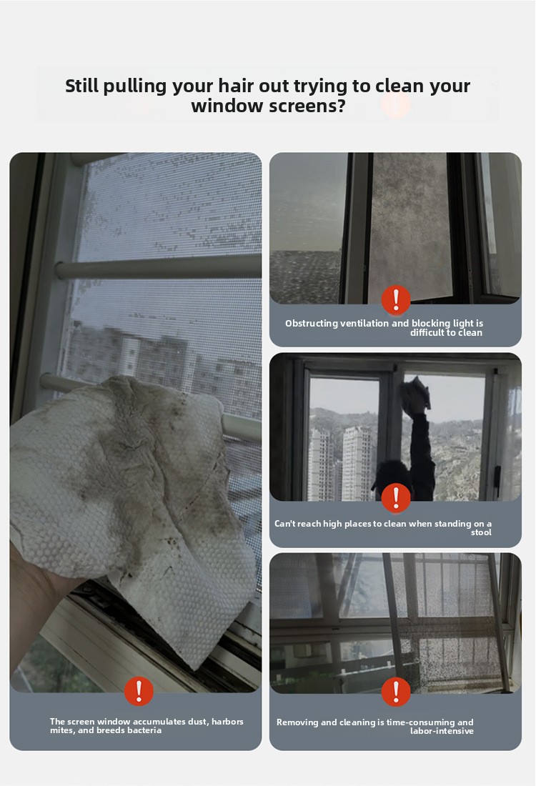 Screen Cleaning Brush Set For Window Screens Dust Removal Tool_voghion.com
