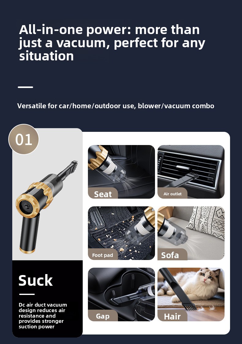 Car And Home Vacuum Cleaner With Powerful Suction And Blower_voghion.com