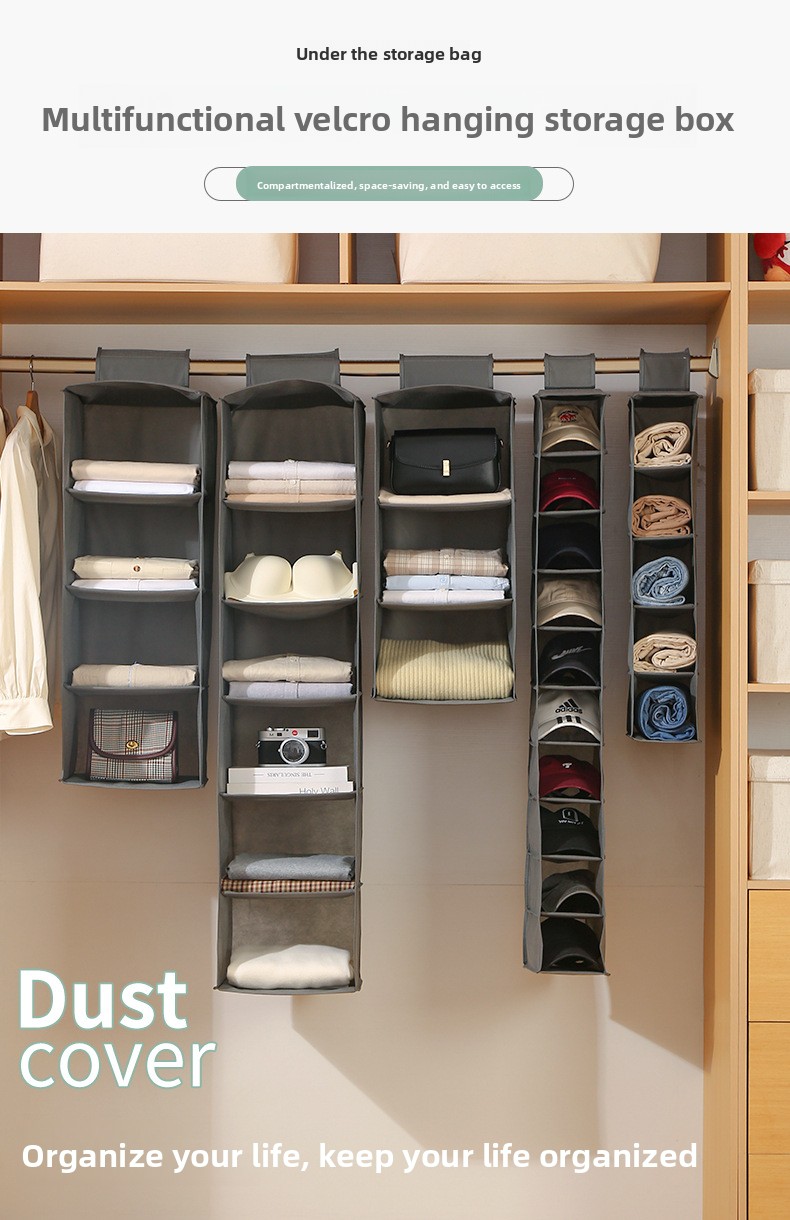 Storage Hanging Bag Household Wardrobe Multi-layer Hanging Clothes Storage Bag Dormitory Foldable Storage Hanging Bag_voghion.com