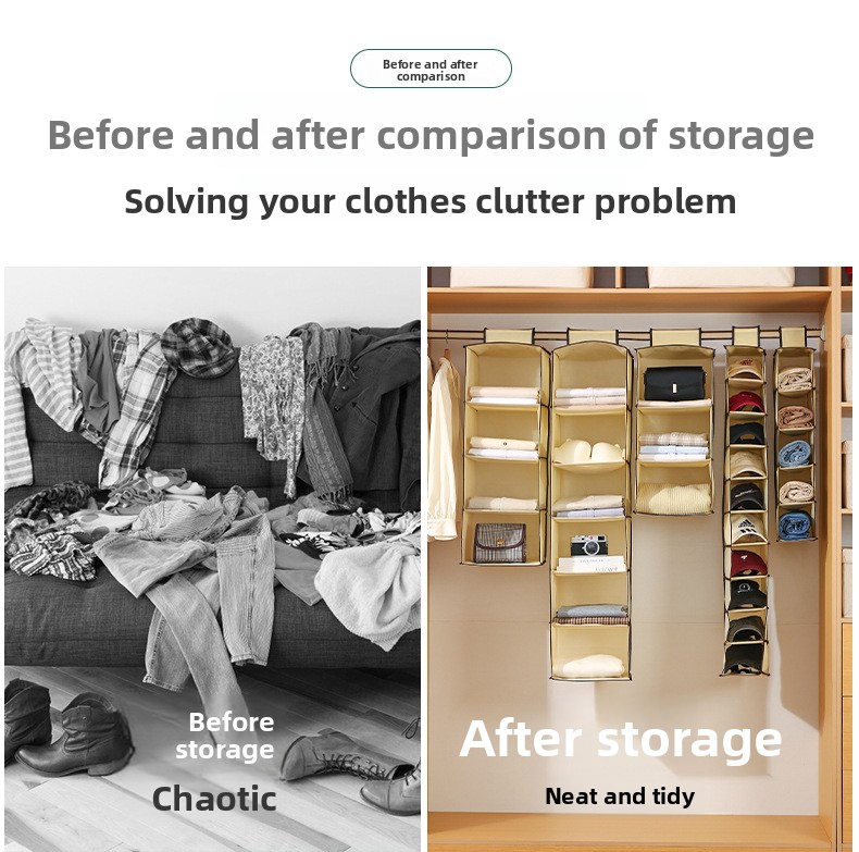 Storage Hanging Bag Household Wardrobe Multi-layer Hanging Clothes Storage Bag Dormitory Foldable Storage Hanging Bag_voghion.com
