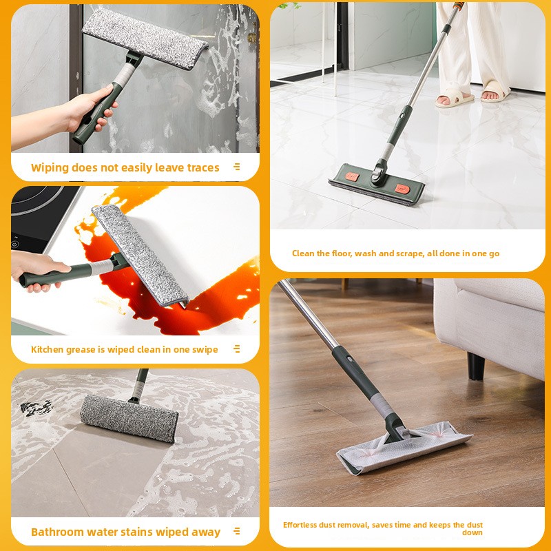 New Product Household Extended Extension Rod Cleaning Squeegee Glass Scraper Window Tool_voghion.com
