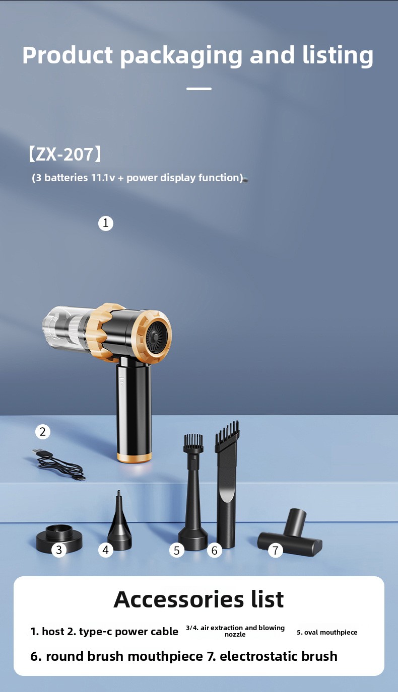 Car And Home Vacuum Cleaner With Powerful Suction And Blower_voghion.com