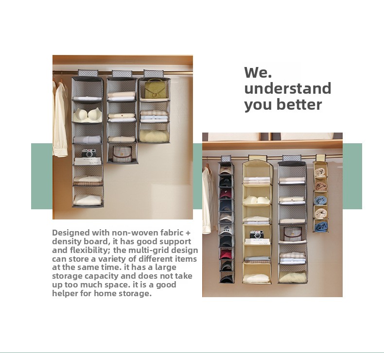 Storage Hanging Bag Household Wardrobe Multi-layer Hanging Clothes Storage Bag Dormitory Foldable Storage Hanging Bag_voghion.com