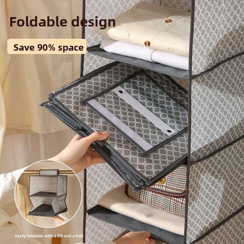 Storage Hanging Bag Household Wardrobe Multi-layer Hanging Clothes Storage Bag Dormitory Foldable Storage Hanging Bag_voghion.com