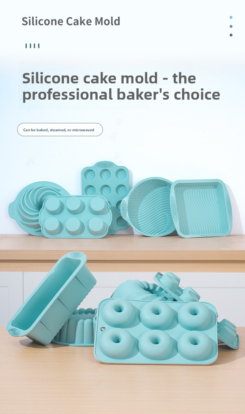 Silicone Cake Mold Non Stick Reusable Baking Tray For Kitchen_voghion.com