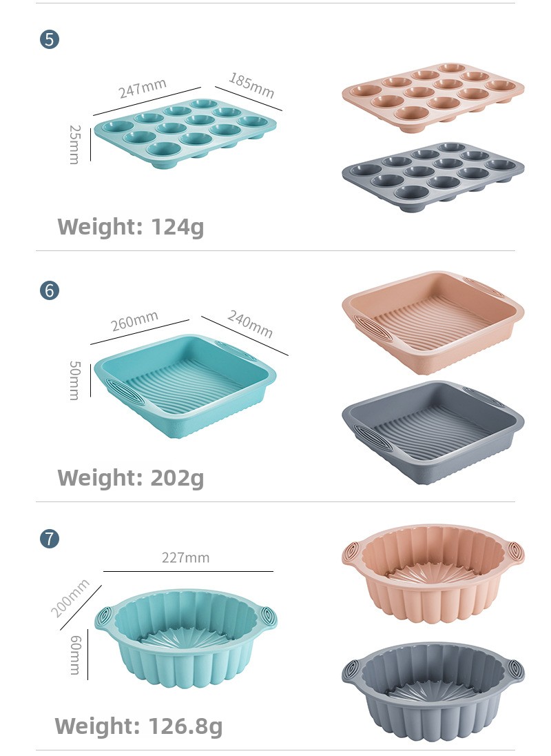 Silicone Cake Mold Non Stick Reusable Baking Tray For Kitchen_voghion.com