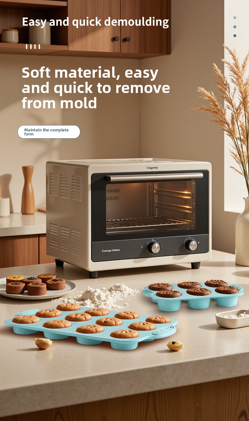 Silicone Cake Mold Non Stick Reusable Baking Tray For Kitchen_voghion.com