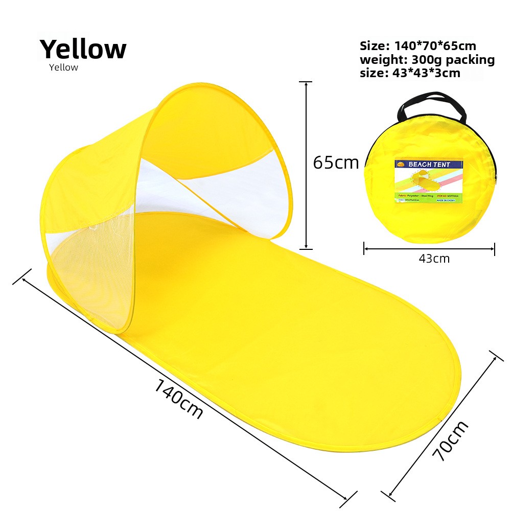 Pop-up-strandzelt Mit Matte, Tragbarer Sonnenschutz Für Den Strand_voghion.com