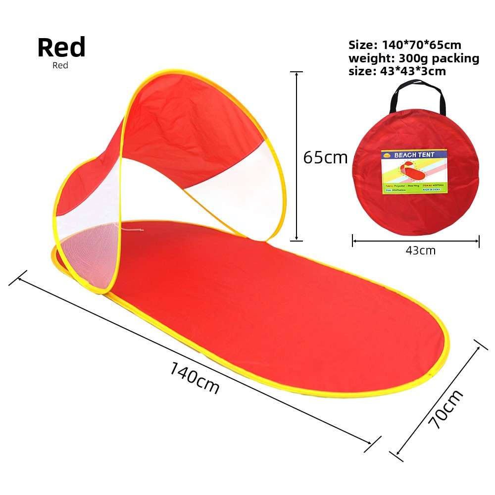Pop-up-strandzelt Mit Matte, Tragbarer Sonnenschutz Für Den Strand_voghion.com