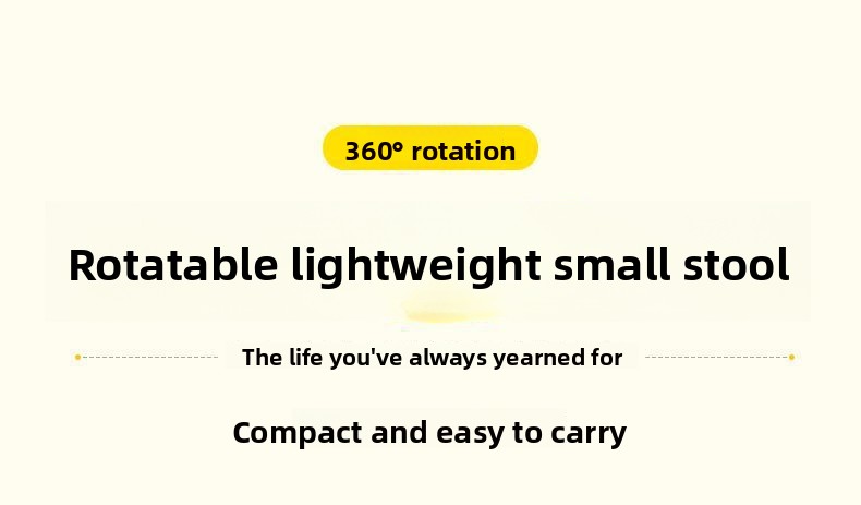 Foldable Camping Stool 360 Degree Swivel Portable Outdoor Seat_voghion.com