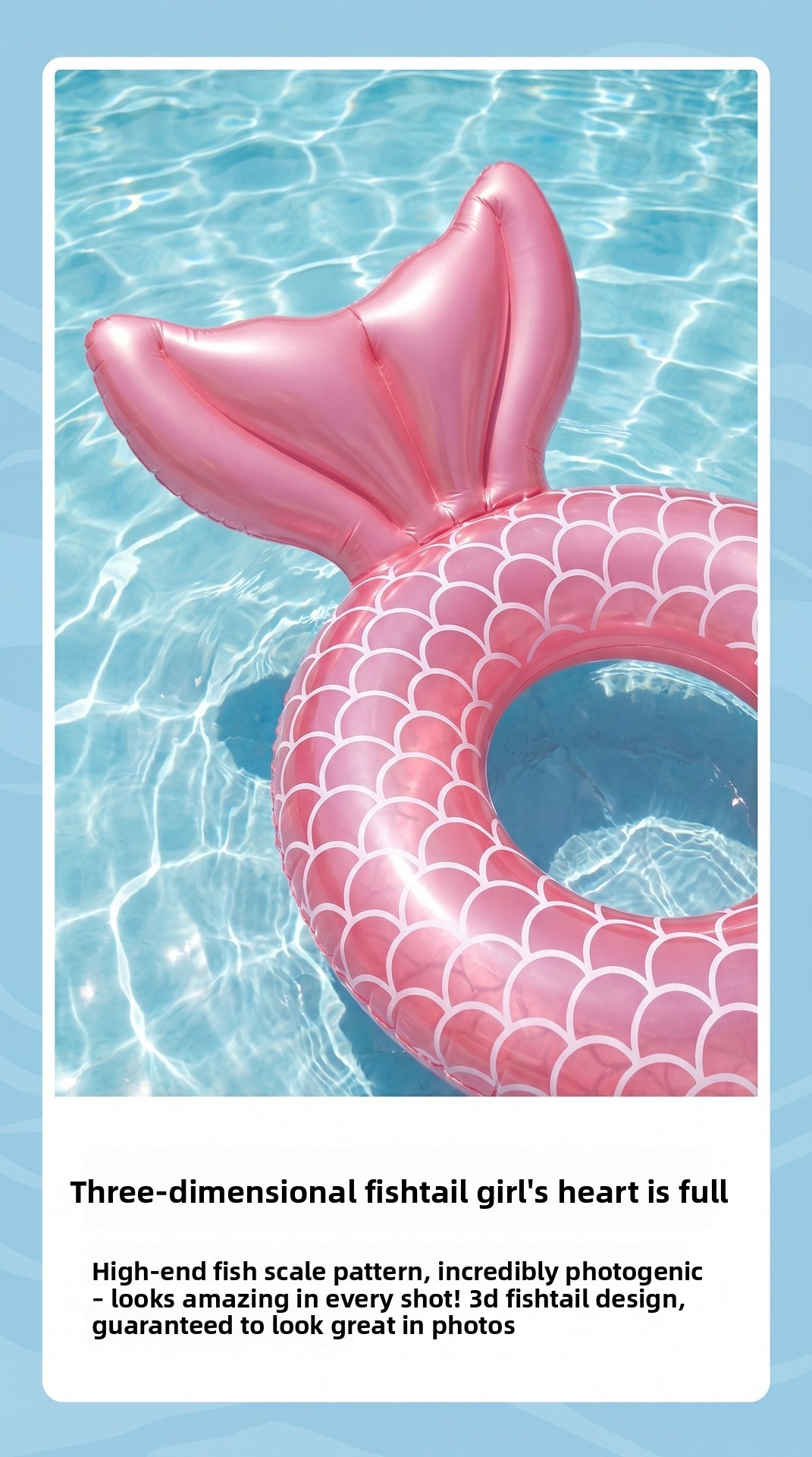 Inflatable Mermaid Swimming Ring For Adults And Children Pool Float_voghion.com