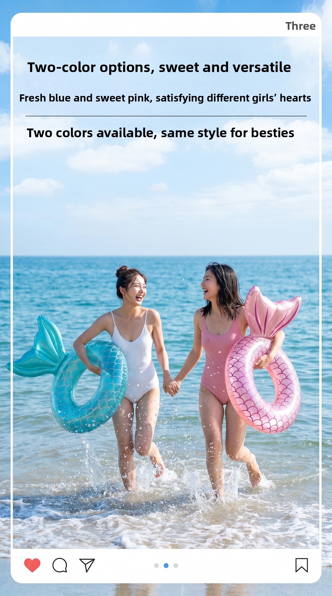 Inflatable Mermaid Swimming Ring For Adults And Children Pool Float_voghion.com