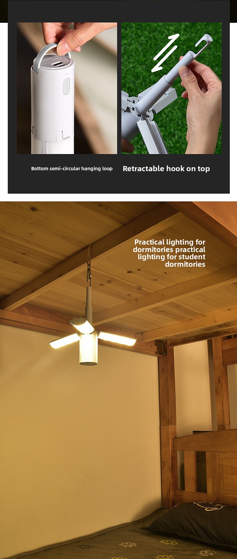 Outdoor Folding Multi-Function Camping Lamp, Tent Light, Camp Lantern, Handheld Hanging Light, Student Dormitory Lighting_voghion.com