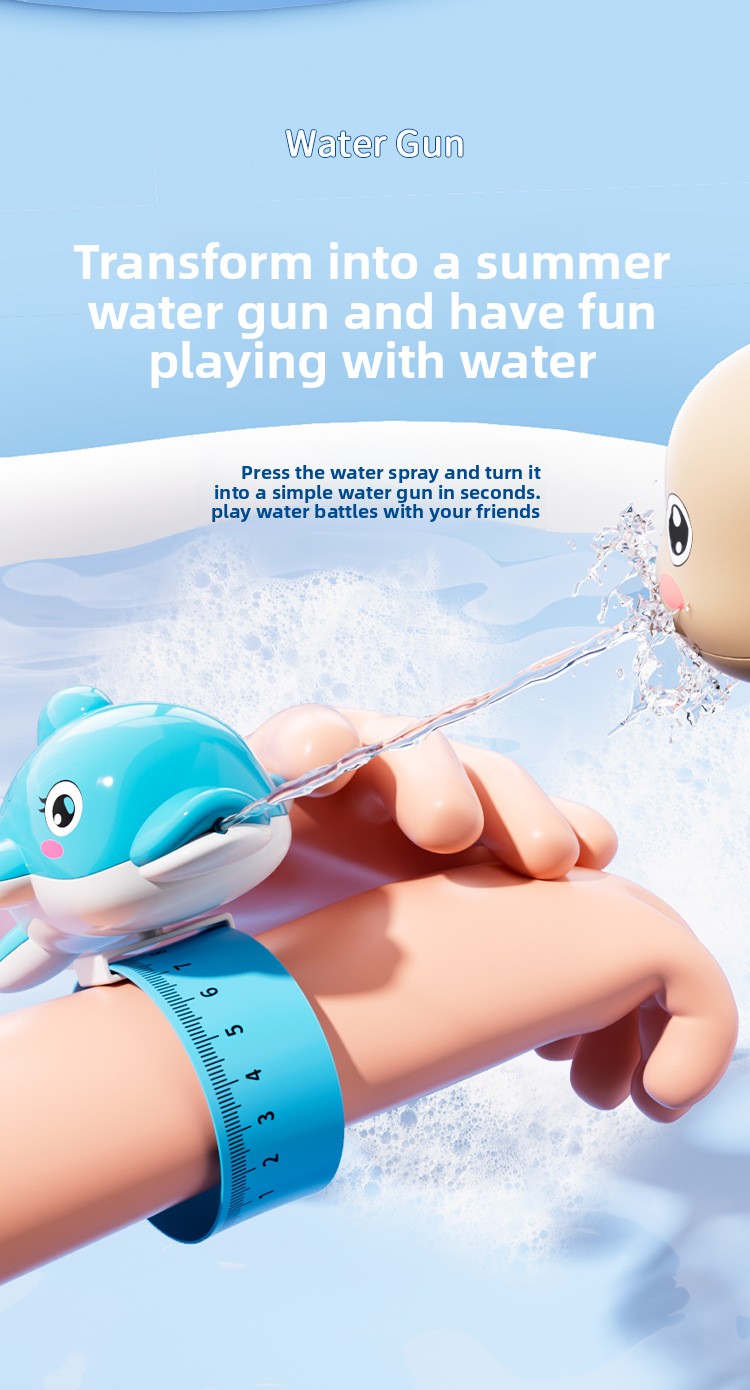 Summer Cartoon Turtle And Dolphin Water Gun Wrist Sprayer_voghion.com
