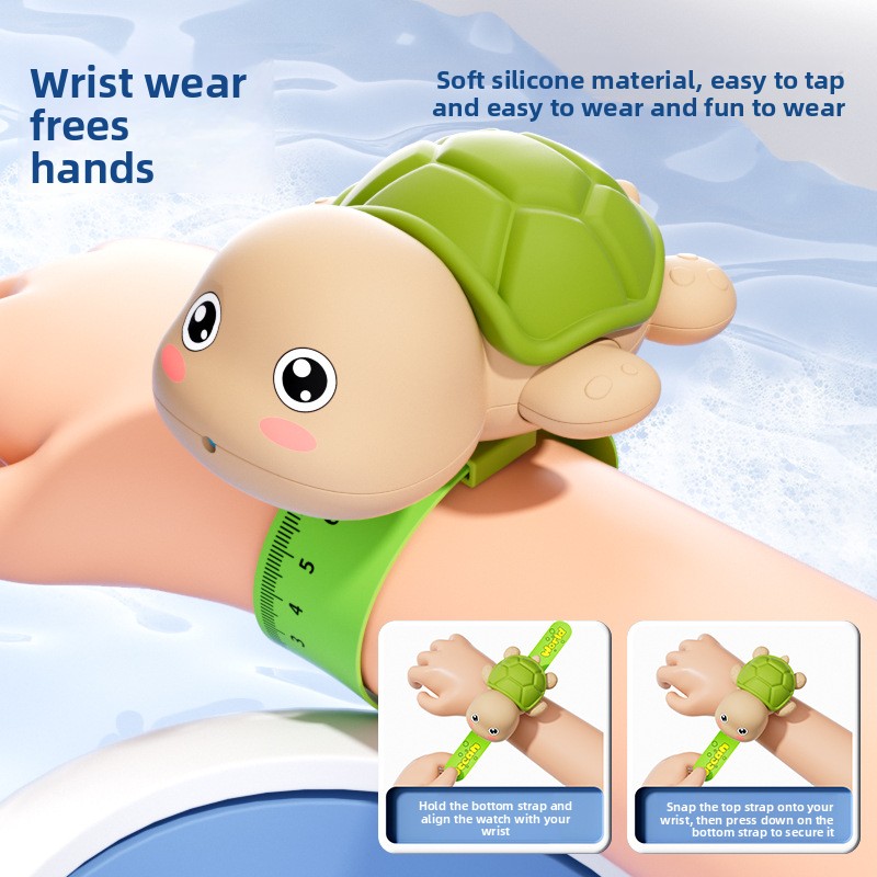Summer Cartoon Turtle And Dolphin Water Gun, Cute And Fun Children’s Splash Toy, A Handy Wrist-mounted Sprayer For Bath Time._voghion.com