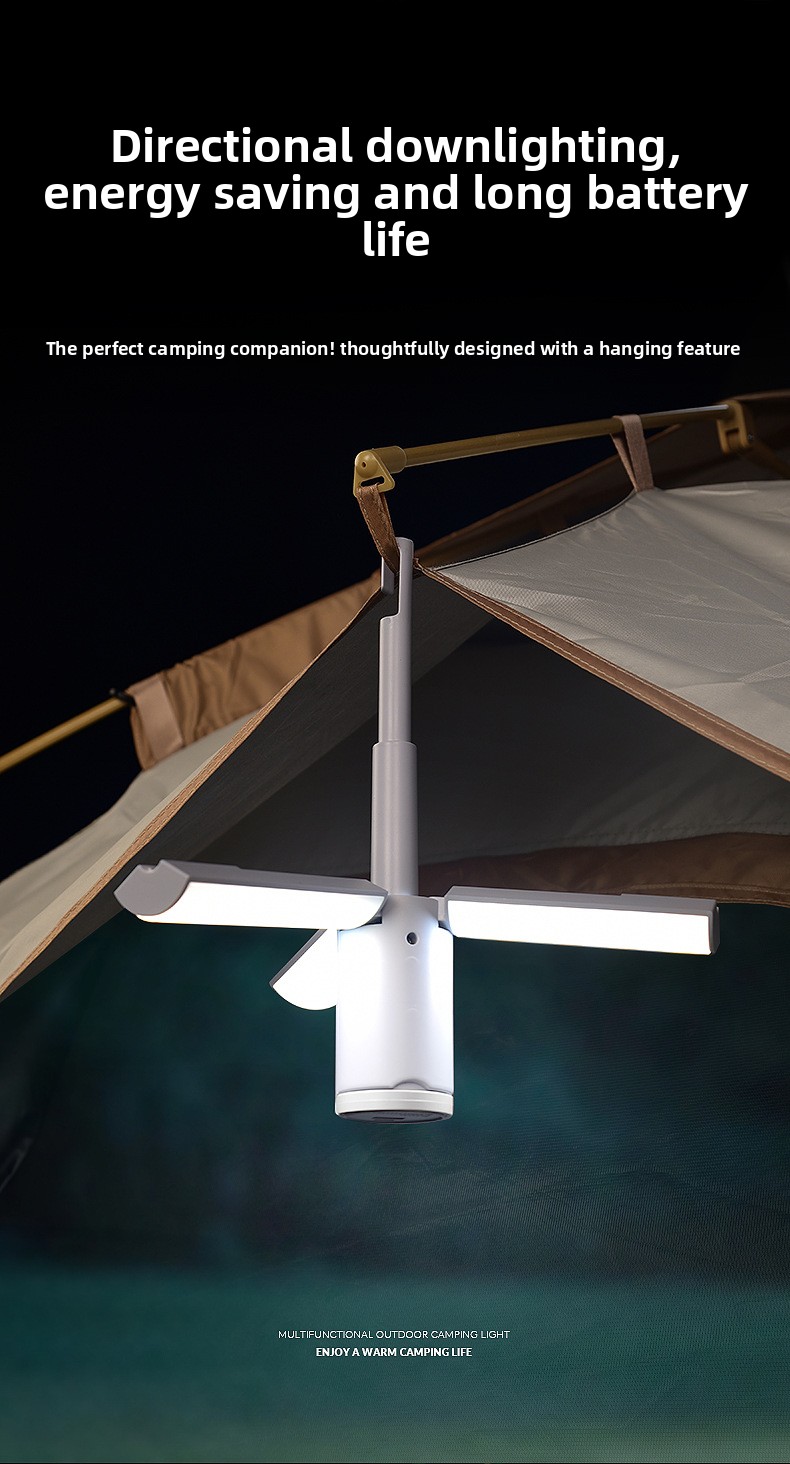 Outdoor Folding Multi-Function Camping Lamp, Tent Light, Camp Lantern, Handheld Hanging Light, Student Dormitory Lighting_voghion.com
