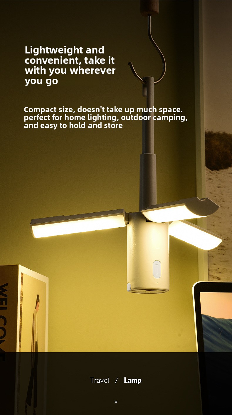 Outdoor Folding Multi-Function Camping Lamp, Tent Light, Camp Lantern, Handheld Hanging Light, Student Dormitory Lighting_voghion.com