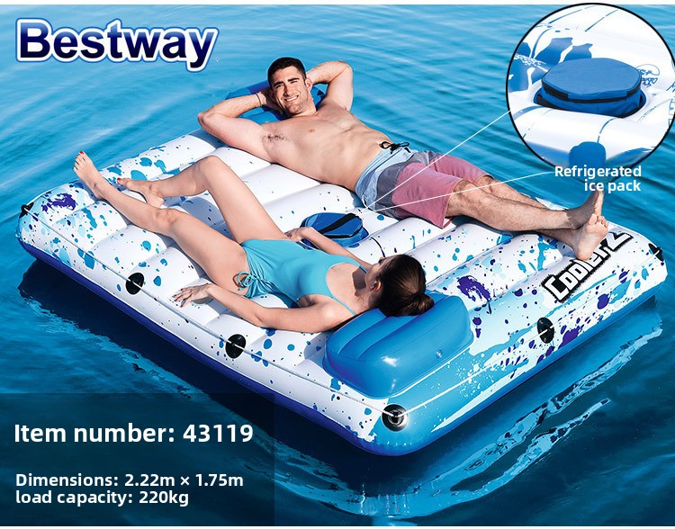 Inflatable Watermelon Swan Double Float Pool Lounger Beach Mat_voghion.com