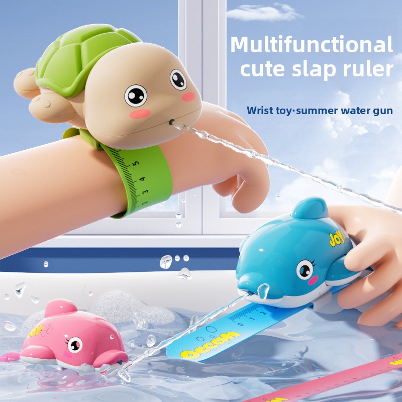 Summer Cartoon Turtle And Dolphin Water Gun, Cute And Fun Children’s Splash Toy, A Handy Wrist-mounted Sprayer For Bath Time._voghion.com