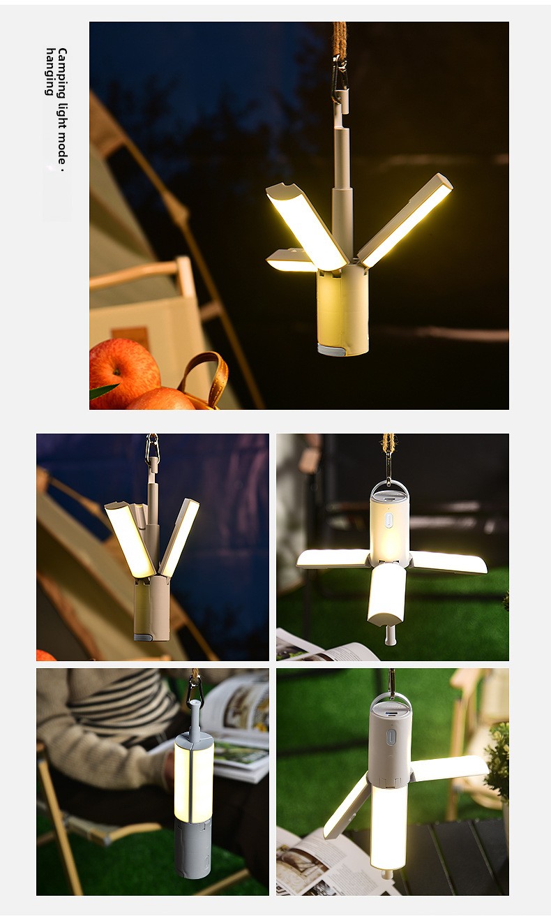 Outdoor Folding Multi-Function Camping Lamp, Tent Light, Camp Lantern, Handheld Hanging Light, Student Dormitory Lighting_voghion.com