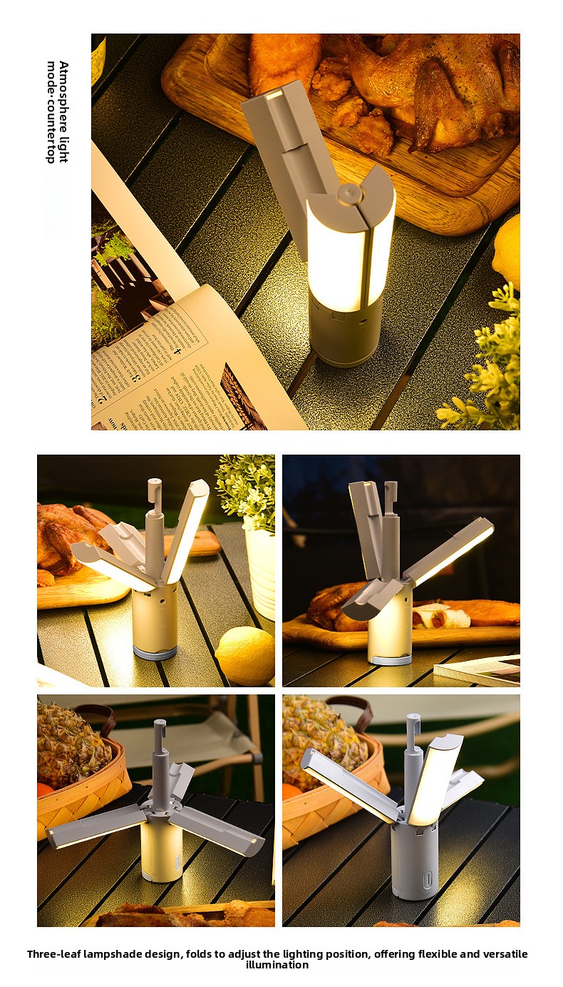 Outdoor Folding Multi-Function Camping Lamp, Tent Light, Camp Lantern, Handheld Hanging Light, Student Dormitory Lighting_voghion.com