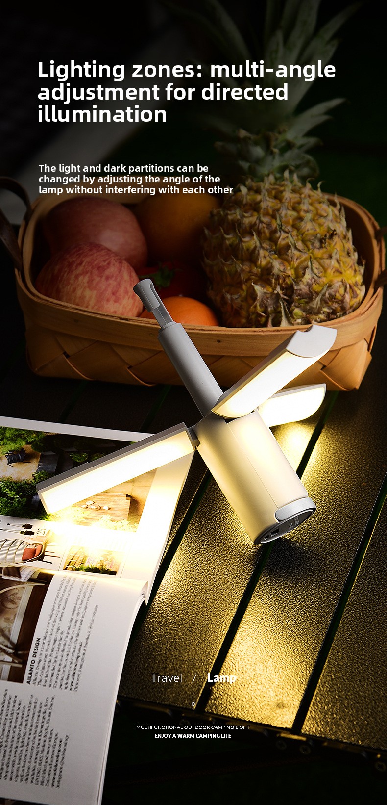 Outdoor Folding Multi-Function Camping Lamp, Tent Light, Camp Lantern, Handheld Hanging Light, Student Dormitory Lighting_voghion.com