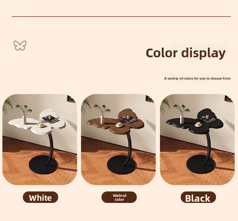 Small Coffee Sofa Movable Minimalist Side Bedside Butterfly Shelf, Balcony Tea Table, Artistic Table_voghion.com