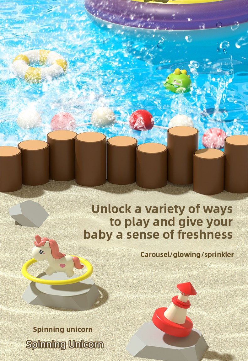Jouet de bain licorne à jet d eau pour bébé et enfant_voghion.com
