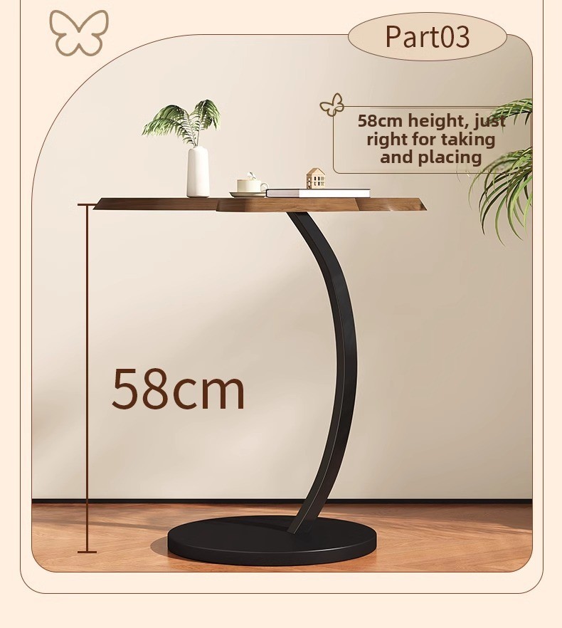 Small Coffee Sofa Movable Minimalist Side Bedside Butterfly Shelf, Balcony Tea Table, Artistic Table_voghion.com