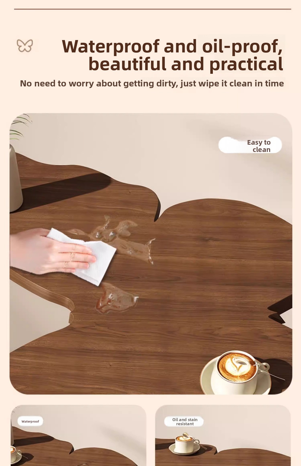 Small Coffee Sofa Movable Minimalist Side Bedside Butterfly Shelf, Balcony Tea Table, Artistic Table_voghion.com
