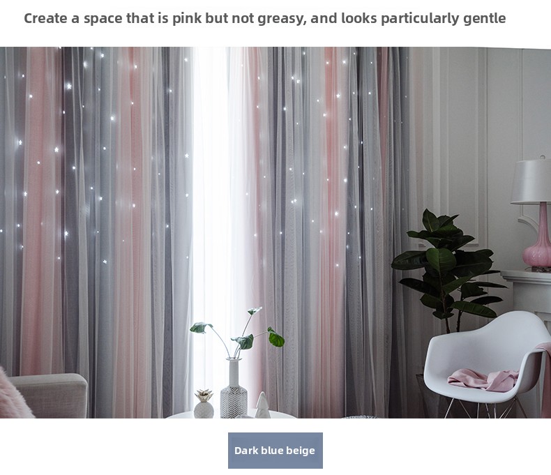 Cortinas opacas morandi con estrellas degradadas doble capa estilo_voghion.com
