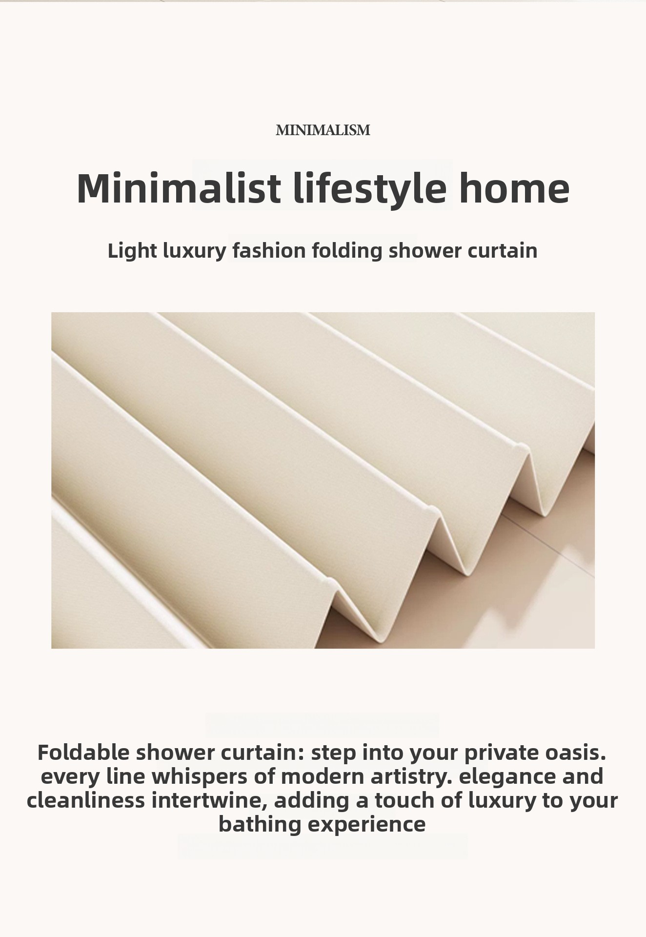 Bathroom Shower Curtain Foldable Waterproof Fabric Magnetic_voghion.com