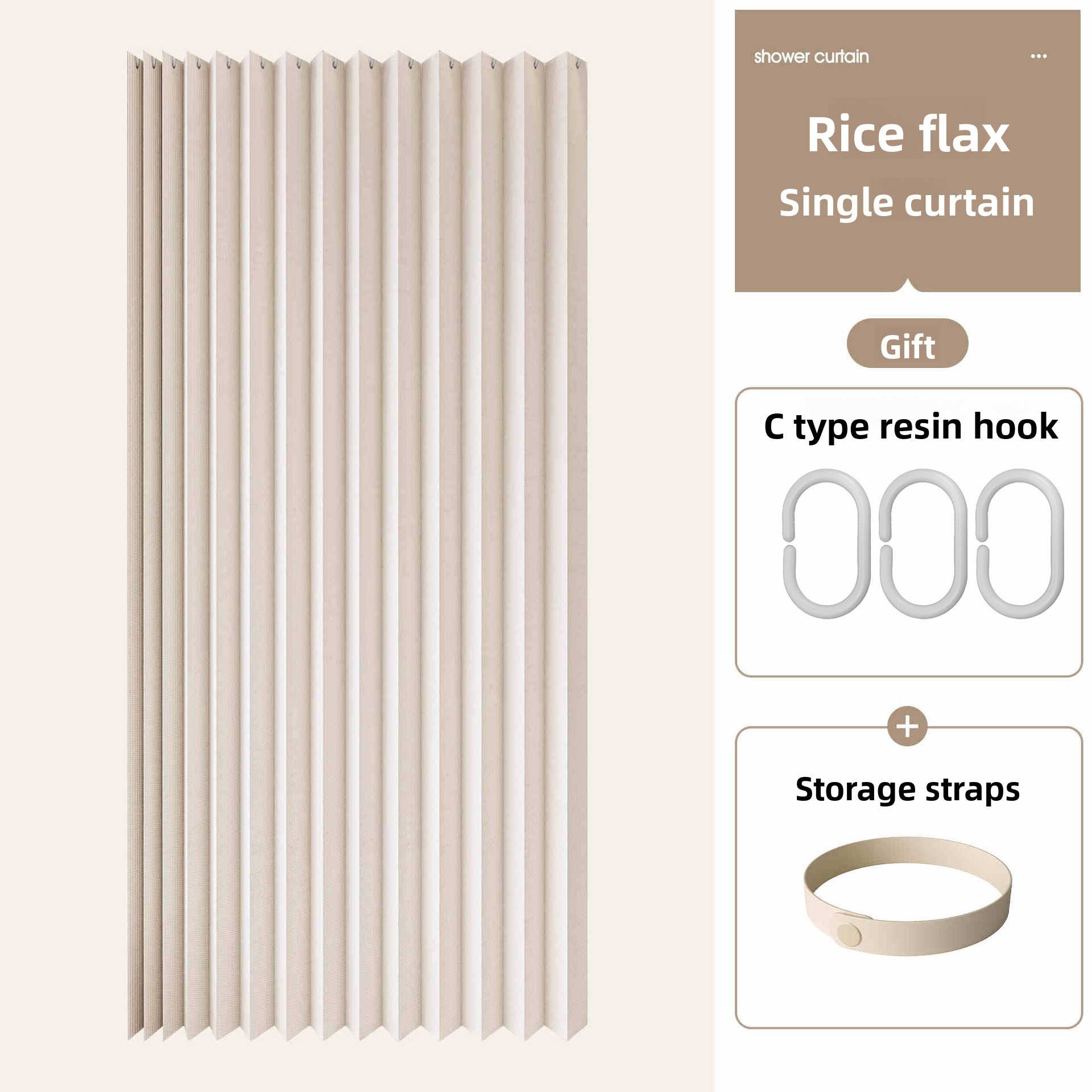 Bathroom Shower Curtain, Wet‑dry Separation, Foldable Bath Curtain, No‑drilling Magnetic‑suction Invisible Waterproof Fabric For Shower Rooms._voghion.com