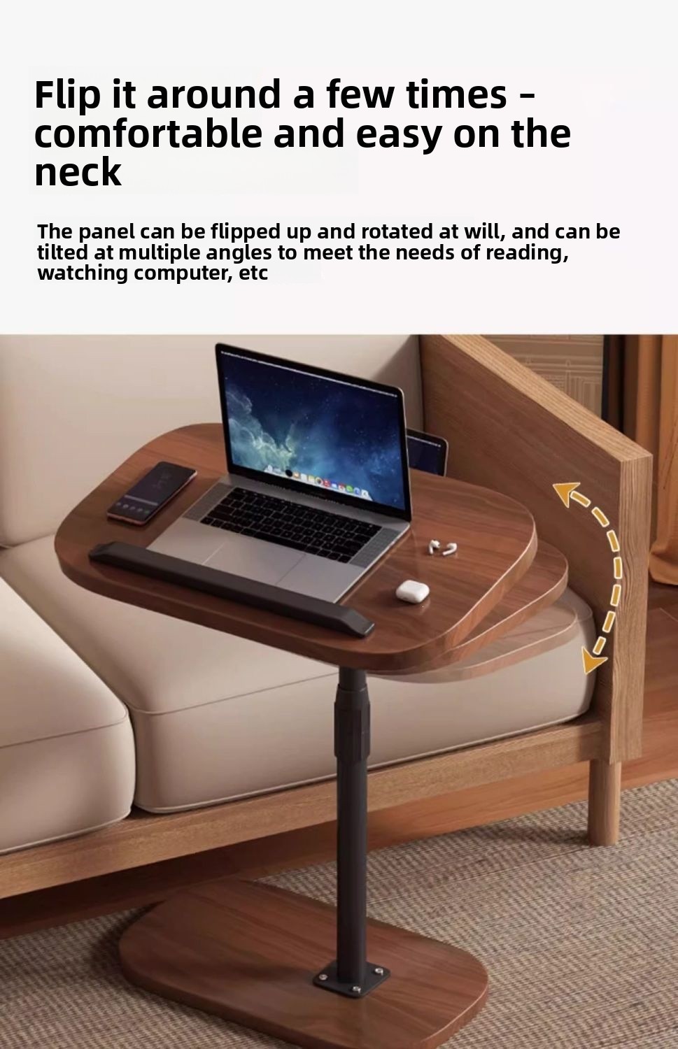 Marble Bedside Table With Lift-top Design For Living Room_voghion.com