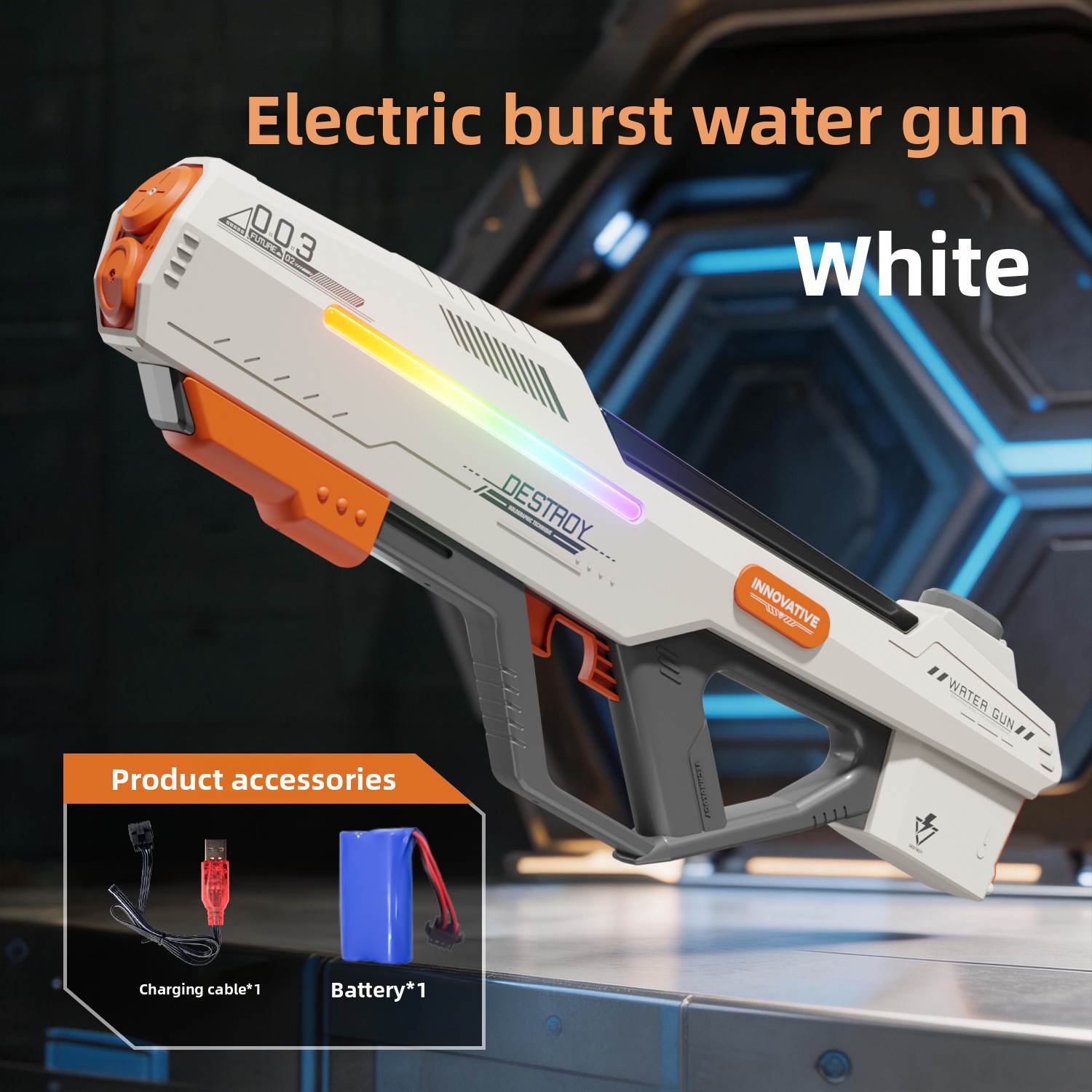 Electric Pulse Water Gun Automatic Large Capacity Toy For Summer_voghion.com