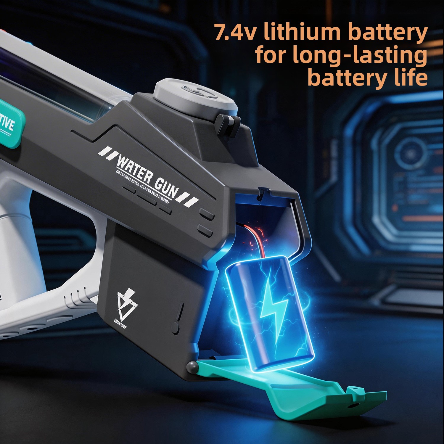 Electric Pulse Water Gun Automatic Large Capacity Toy For Summer_voghion.com