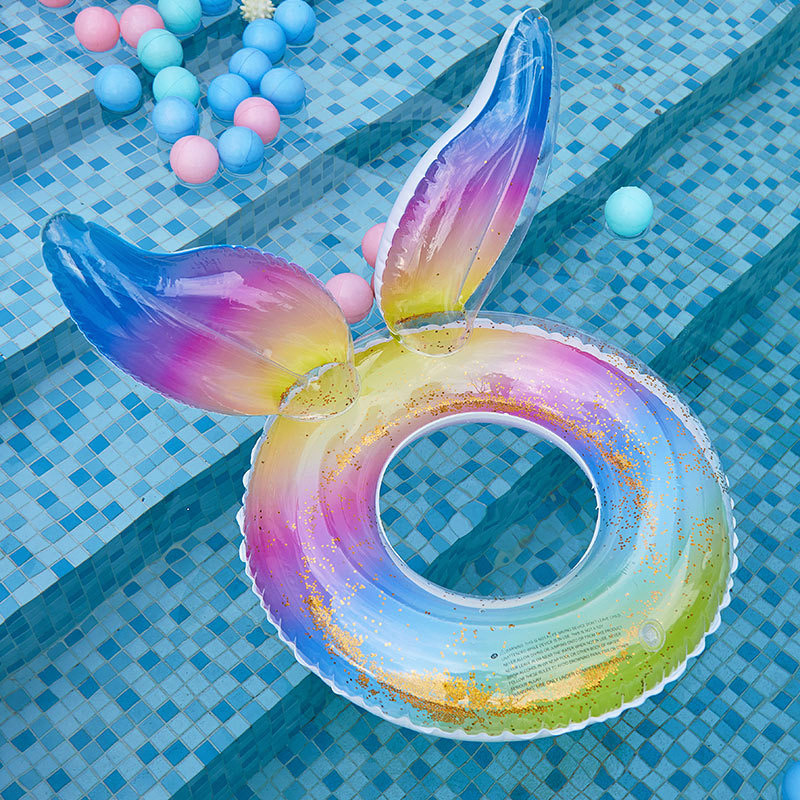 Thickened Mermaid Seat Inflatable Lifebuoy For Adults And Children, Water Toy, Swimming Ring, Underarm Ring_voghion.com