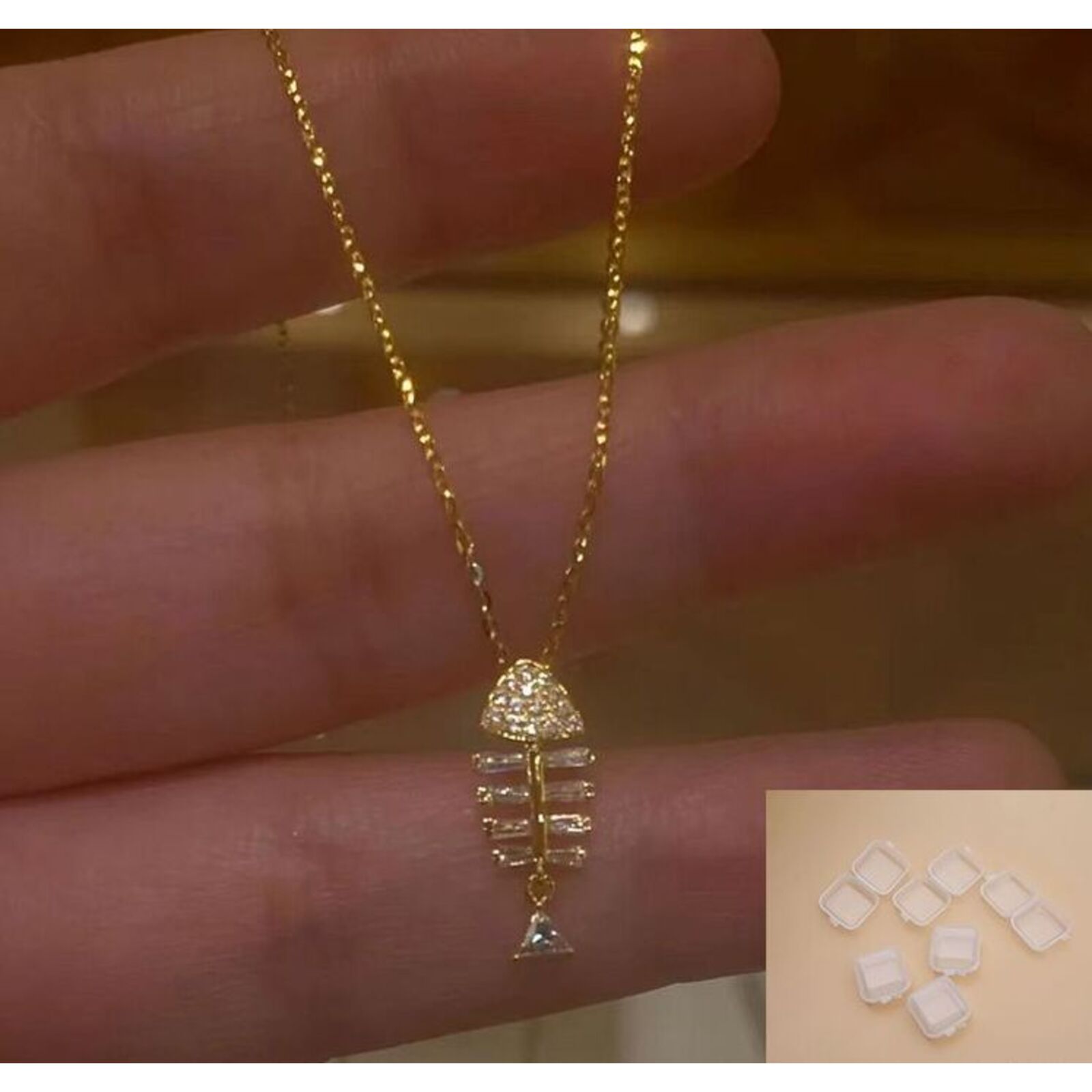New Fish Bone Necklace For Women S925 Silver Ins Light Luxury Niche Design Simple Collarbone Sweater Chain Birthday Gift_voghion.com
