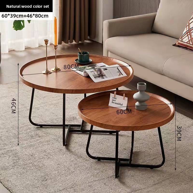 Premium Multifunktionale Moderne Einfache Wohnzimmer Hause Kleine Wohnung Runde Kombination Kaffee Tee Tisch_voghion.com